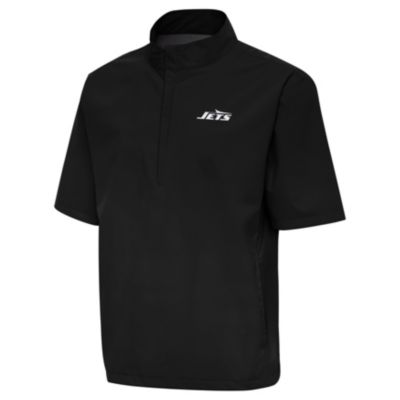Antigua NFL New York Jets Men's Brisk SS 1/4 Zip Pullover