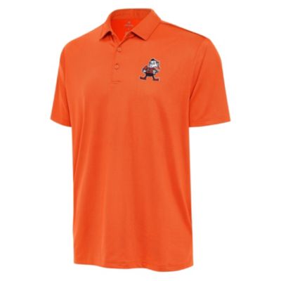 Antigua NFL Cleveland Browns Men's Ellipse Polo, Mango, XL