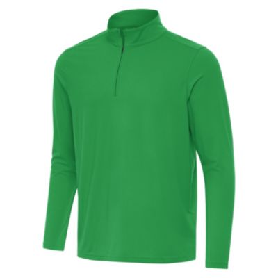 Antigua BLANK Men's Intent 1/4 Zip Pullover, Green, XL
