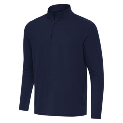 Antigua BLANK Men's Intent 1/4 Zip Pullover, Navy Blue, 2XL