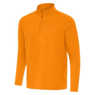Antigua BLANK Men's Intent 1/4 Zip Pullover, Orange, XL