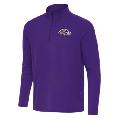 Antigua NFL Baltimore Ravens Men's Intent 1/4 Zip Pullover, Purple, 3XL