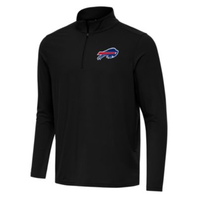 Antigua NFL Buffalo Bills Men's Intent 1/4 Zip Pullover, Black, 3XL
