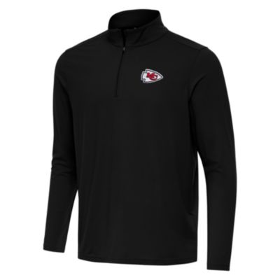 Antigua NFL Kansas City Chiefs Men's Intent 1/4 Zip Pullover, Black, 3XL