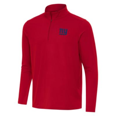 Antigua NFL New York Giants Men's Intent 1/4 Zip Pullover, Red, 3XL