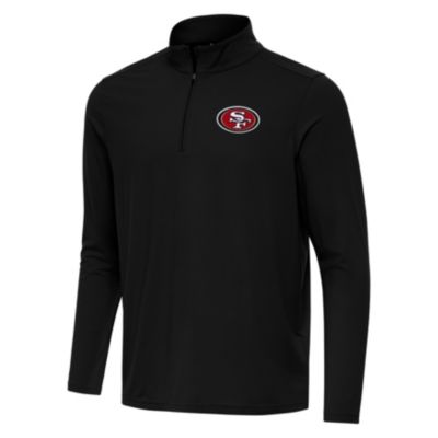 Antigua NFL San Francisco 49ers Men's Intent 1/4 Zip Pullover, Black, 3XL