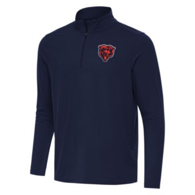 Antigua NFL Chicago Bears Men's Intent 1/4 Zip Pullover, Navy Blue, Large