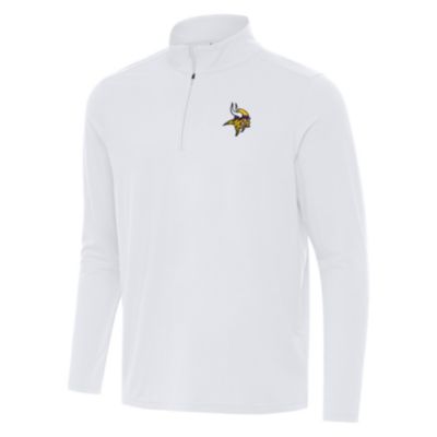 Antigua NFL Minnesota Vikings Men's Intent 1/4 Zip Pullover, White, Medium