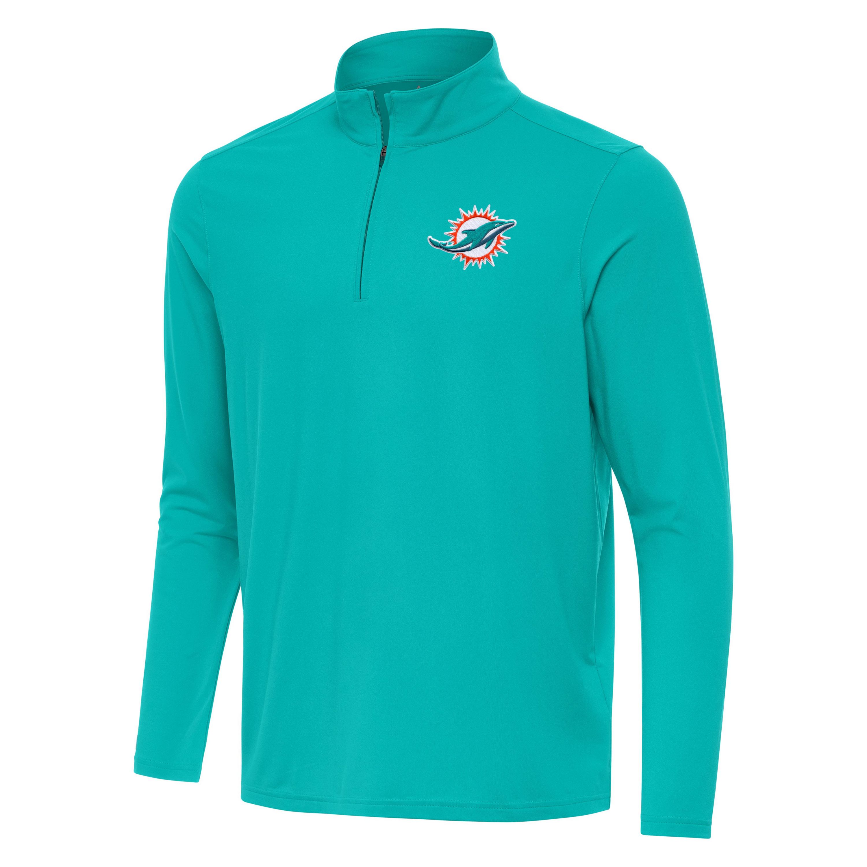 Antigua NFL Miami Dolphins Mens Intent 1/4 Zip Pullover