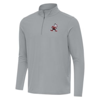Antigua NFL Cleveland Browns Men's Intent 1/4 Zip Pullover, 3XL
