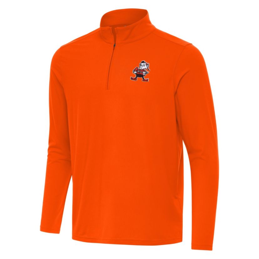 Antigua NFL Cleveland Browns Mens Intent 1/4 Zip Pullover