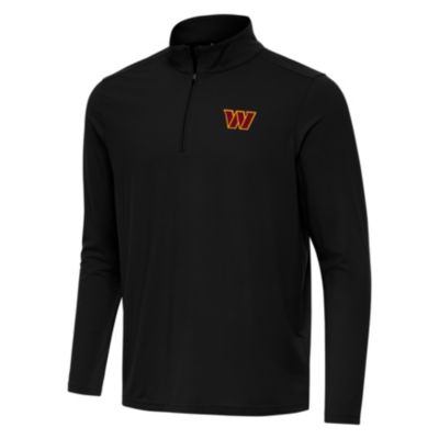 Antigua NFL Washington Commanders Men's Intent 1/4 Zip Pullover, Black, 2XL