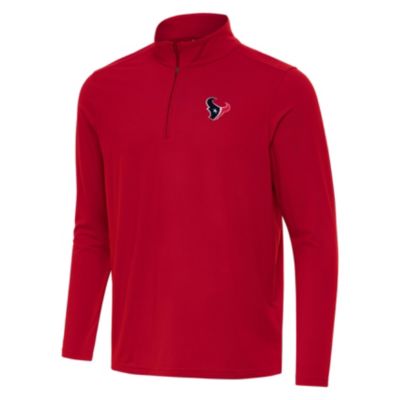 Antigua NFL Houston Texans Men's Intent 1/4 Zip Pullover, Red, 3XL