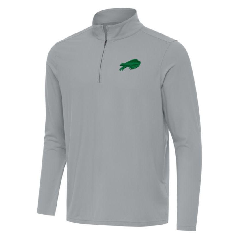 Antigua St. Patricks Day NFL Buffalo Bills Mens Intent 1/4 Zip Pullover