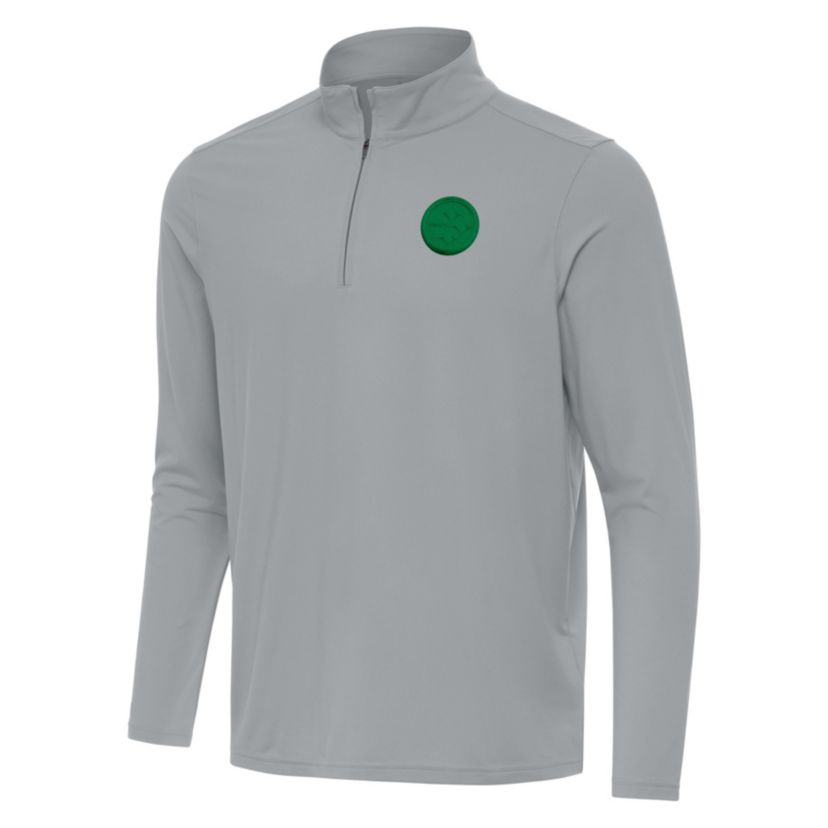 Antigua St. Patricks Day NFL Pittsburgh Steelers Mens Intent 1/4 Zip Pullover