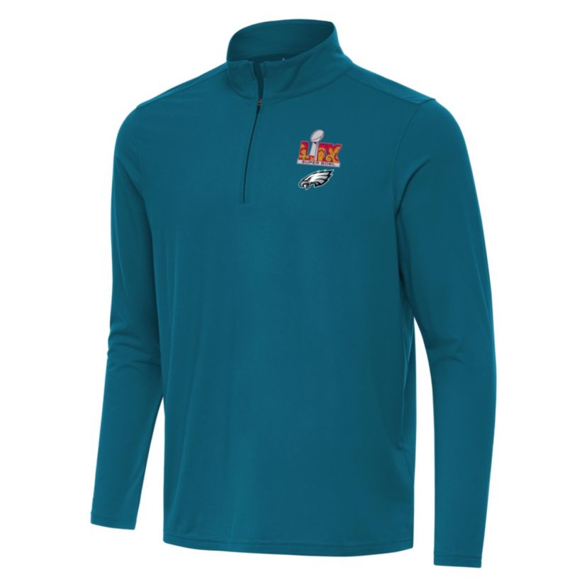 Antigua NFL Philadelphia Eagles SB LIX 2025 Ms Intent 1/4 Zip Pullover