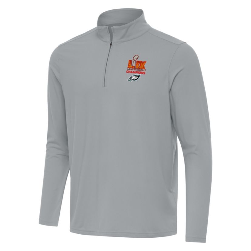 Antigua NFL Philadelphia Eagles SB LIX Champions 2025 Mens Intent 1/4 Zip Pullover