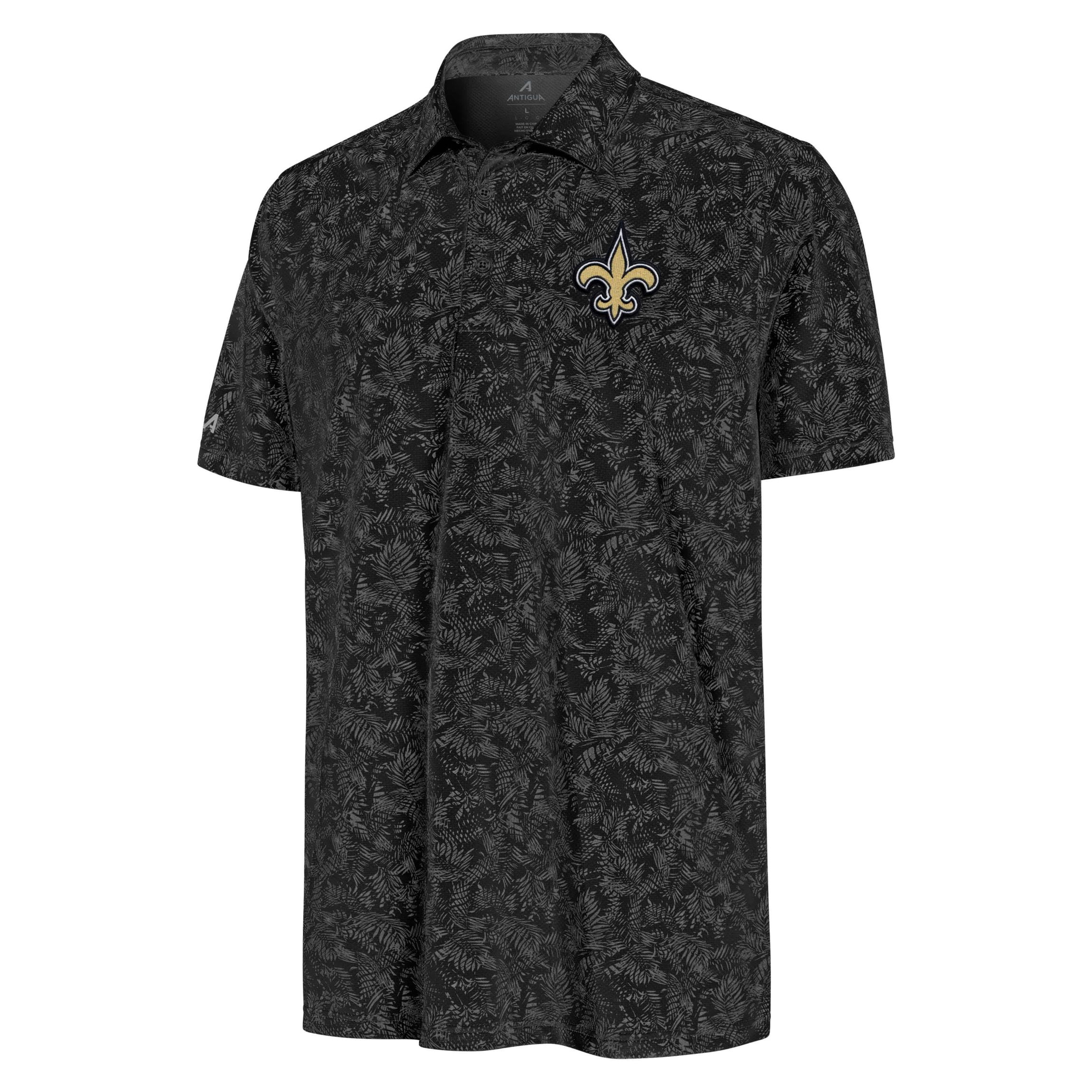 Antigua NFL New Orleans Saints Mens Lush Polo