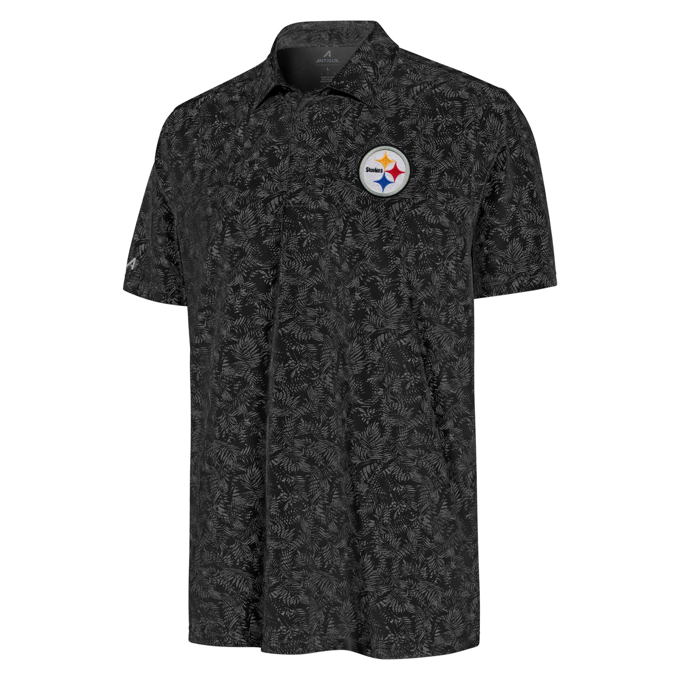 Antigua NFL Pittsburgh Steelers Mens Lush Polo