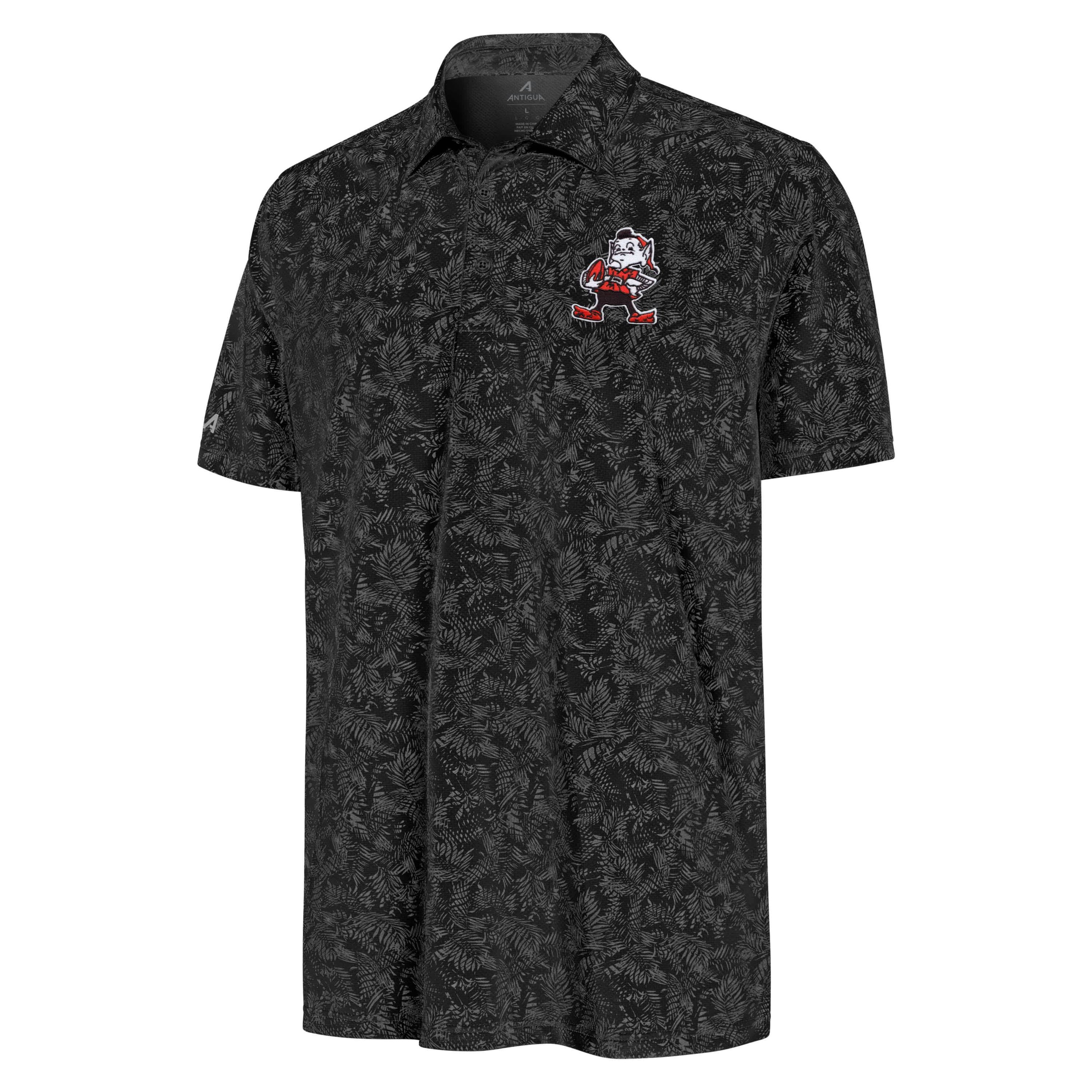 Antigua NFL Cleveland Browns Brownie Hands on Hip Classic Mens Lush Polo