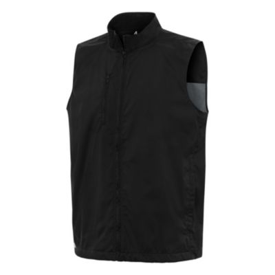 Antigua BLANK Men's Brisk Full Zip Vest, Black, Large