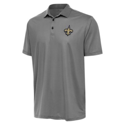 Antigua NFL New Orleans Saints Men's Rings Polo, Black, 3XL