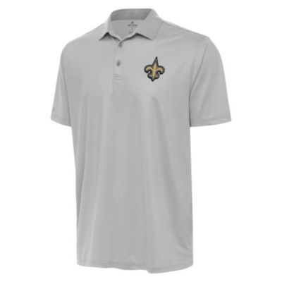 Antigua NFL New Orleans Saints Men's Rings Polo, Grey, 3XL
