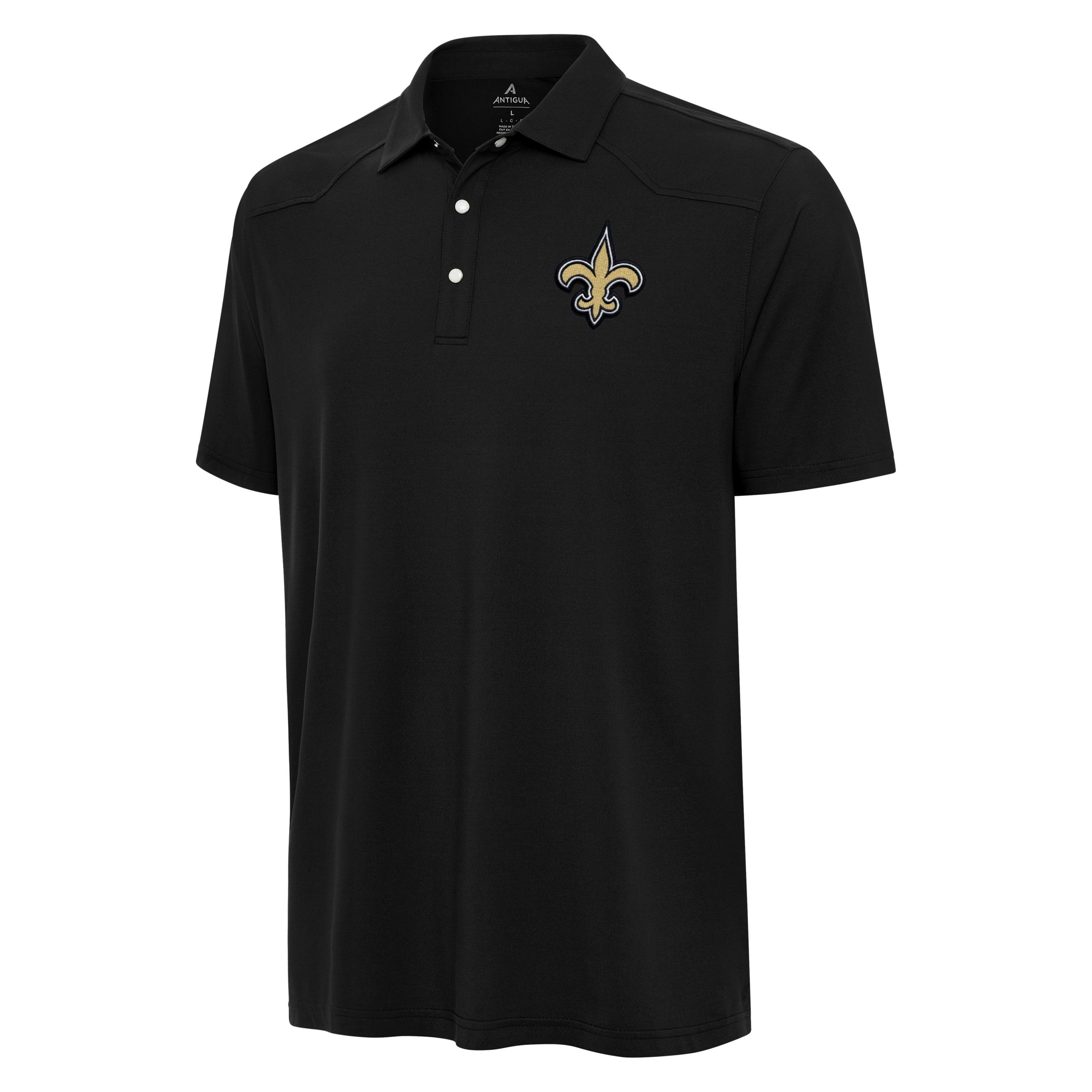 Antigua NFL New Orleans Saints Mens Western Polo