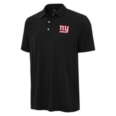 Antigua NFL New York Giants Men's Western Polo, Black, 3XL