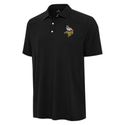 Antigua NFL Minnesota Vikings Men's Western Polo, Black, XL