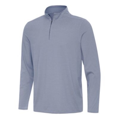 Antigua BLANK Men's Twine 1/4 Zip Pullover, Navy Blue, Large