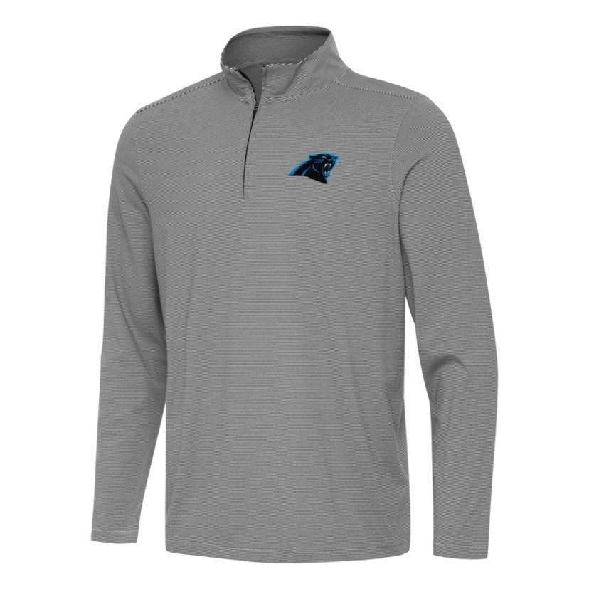 Antigua NFL Carolina Panthers Mens Twine 1/4 Zip Pullover