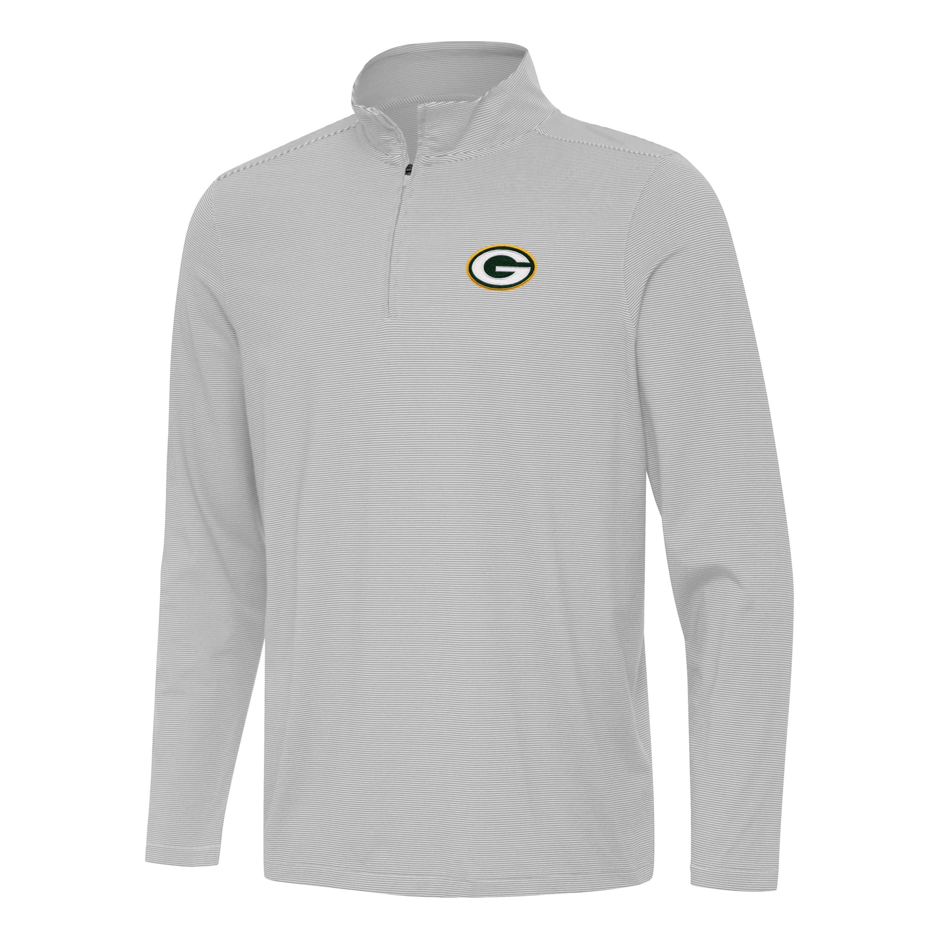 Antigua NFL Green Bay Packers Mens Twine 1/4 Zip Pullover