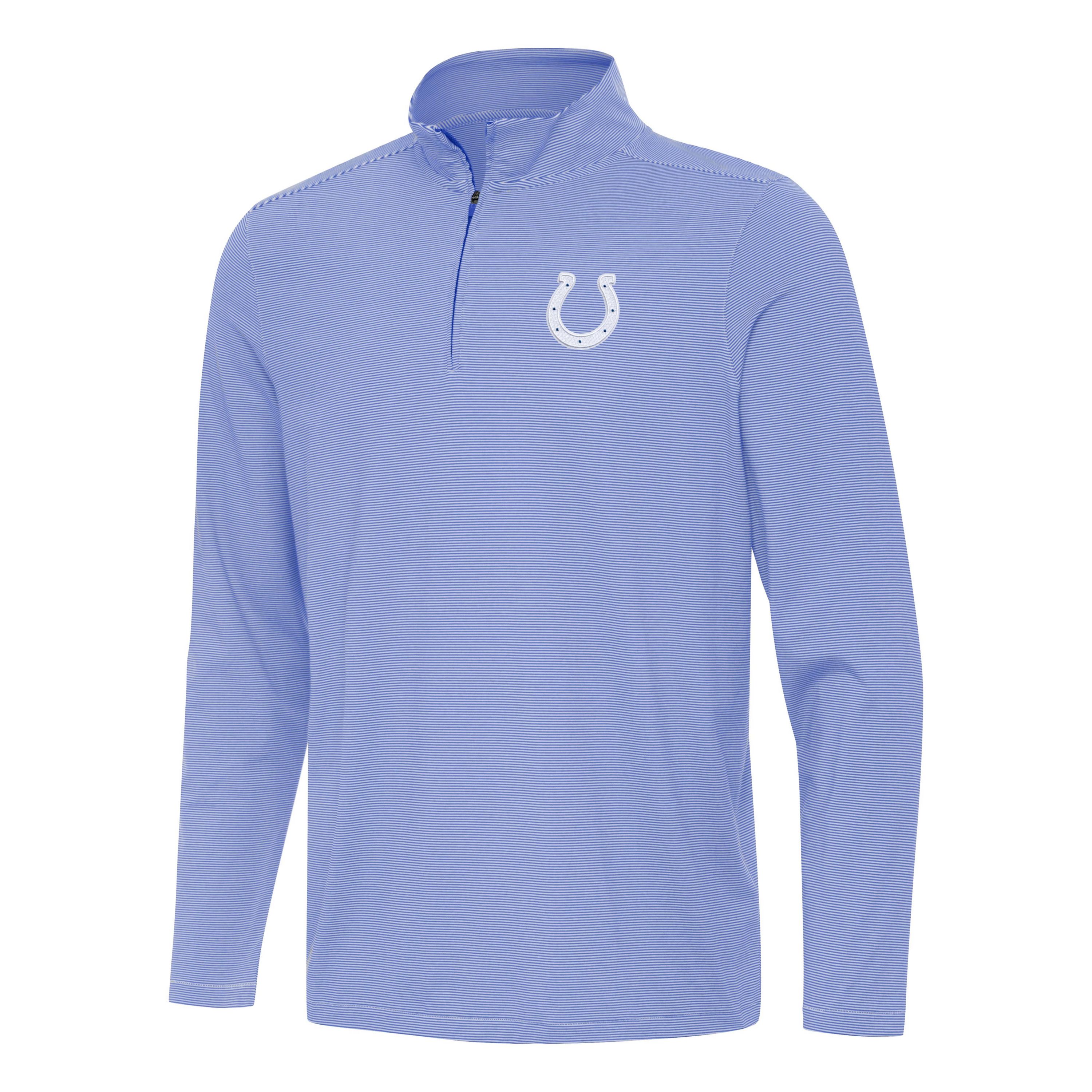 Antigua NFL Indianapolis Colts Mens Twine 1/4 Zip Pullover
