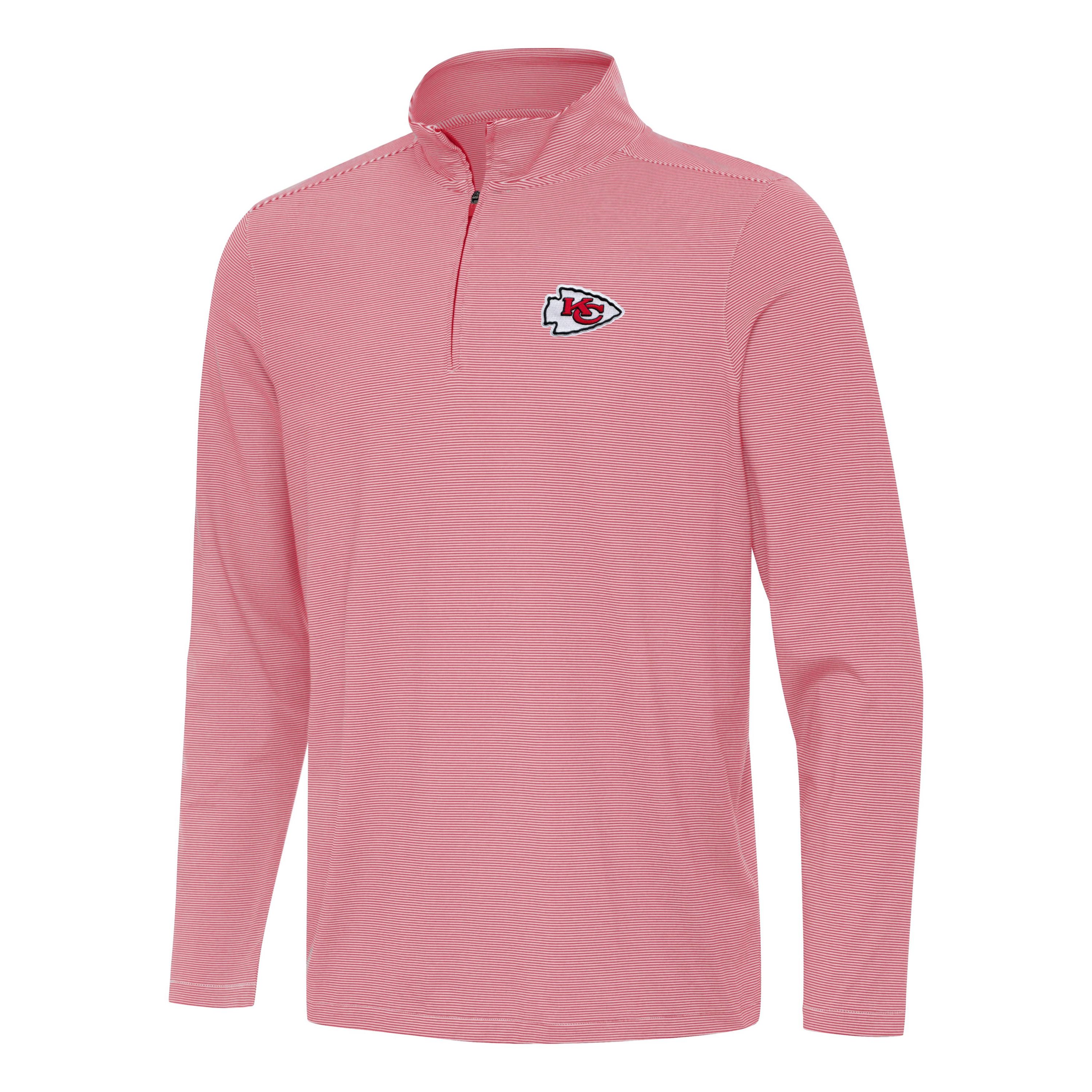 Antigua NFL Kansas City Chiefs Mens Twine 1/4 Zip Pullover