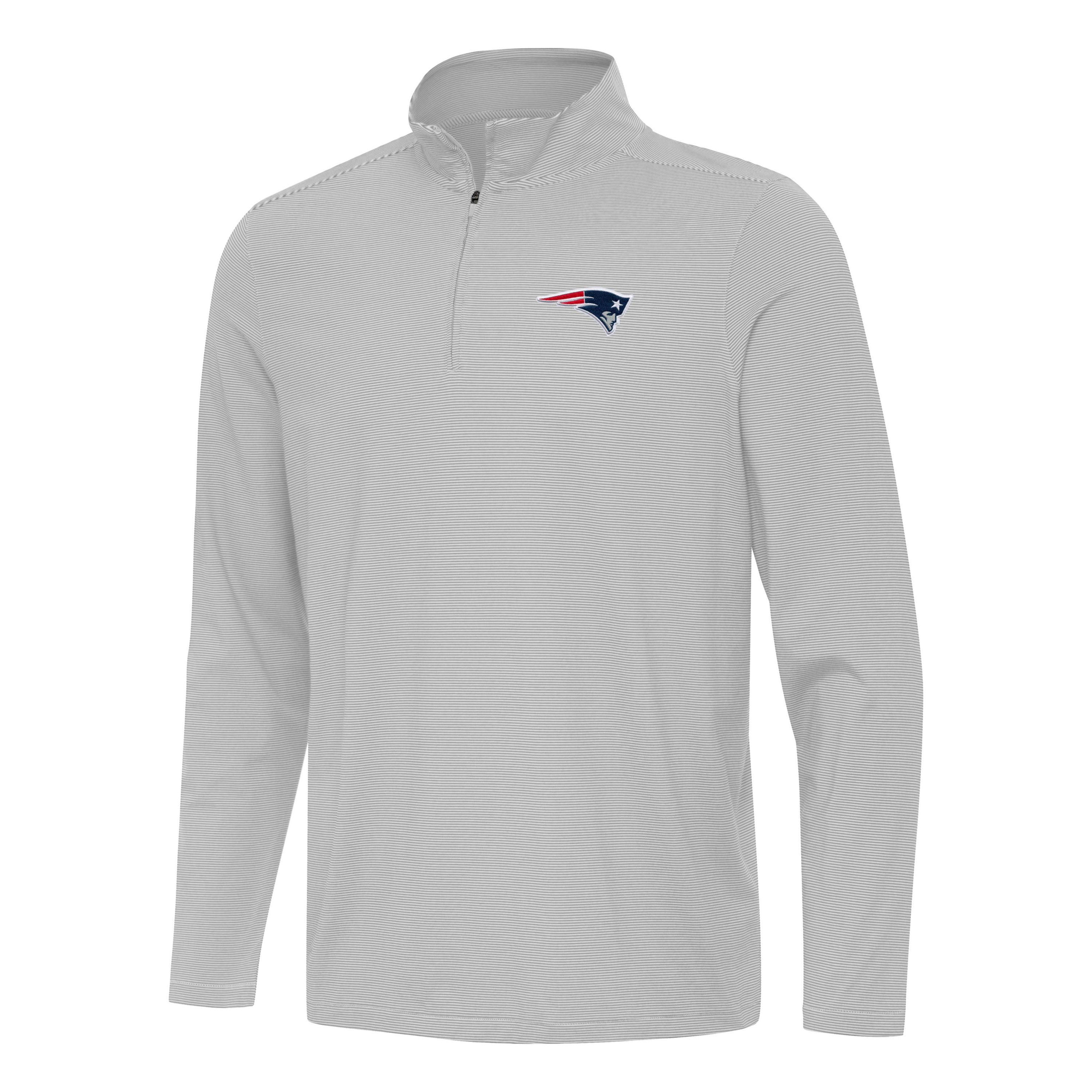Antigua NFL New England Patriots Mens Twine 1/4 Zip Pullover