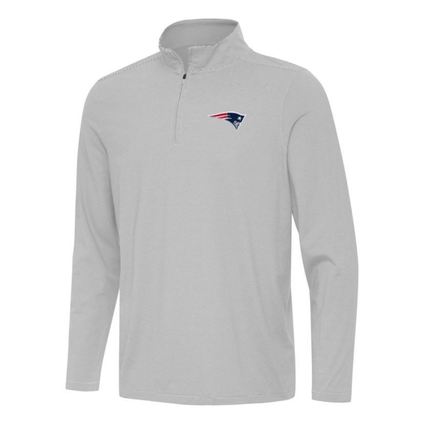 Antigua NFL New England Patriots Mens Twine 1/4 Zip Pullover