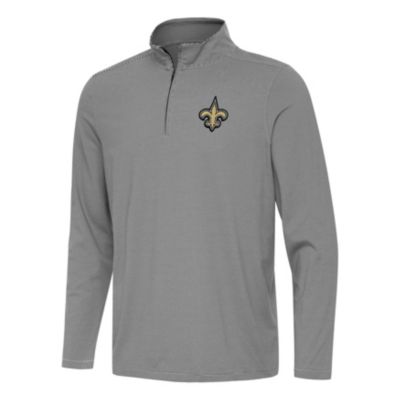 Antigua NFL New Orleans Saints Men's Twine 1/4 Zip Pullover, Medium