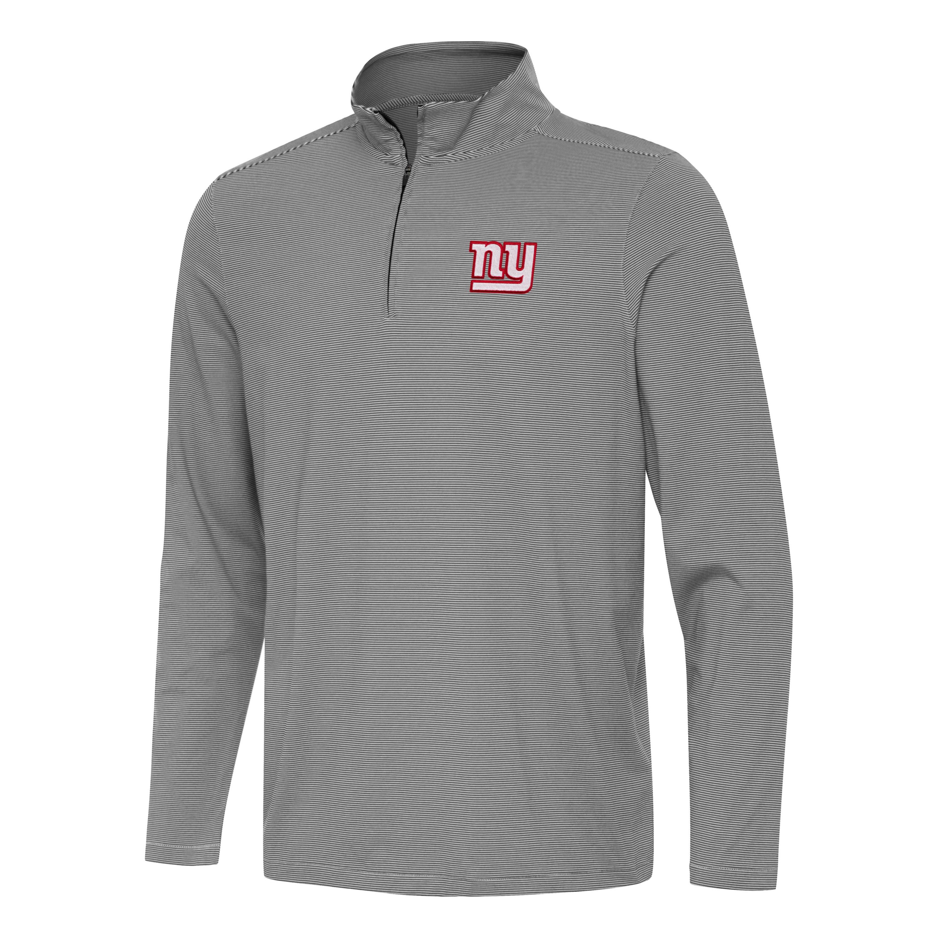 Antigua NFL New York Giants Mens Twine 1/4 Zip Pullover
