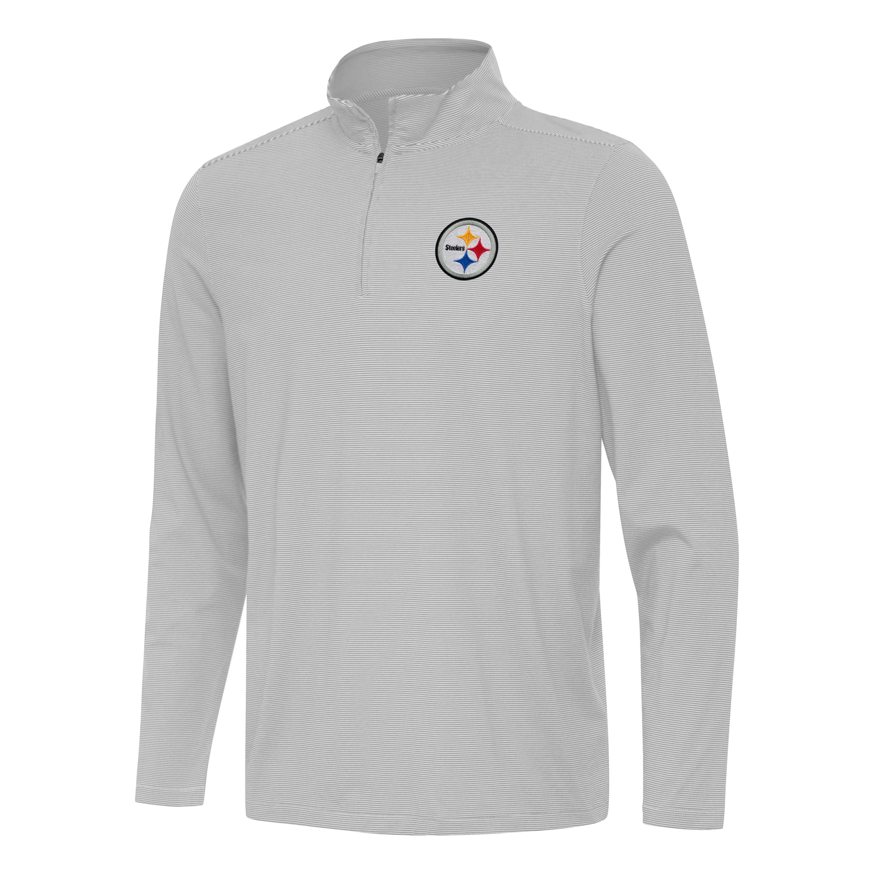 Antigua NFL Pittsburgh Steelers Mens Twine 1/4 Zip Pullover