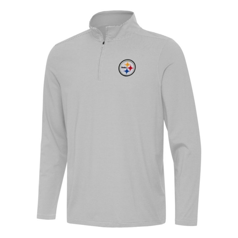 Antigua NFL Pittsburgh Steelers Mens Twine 1/4 Zip Pullover