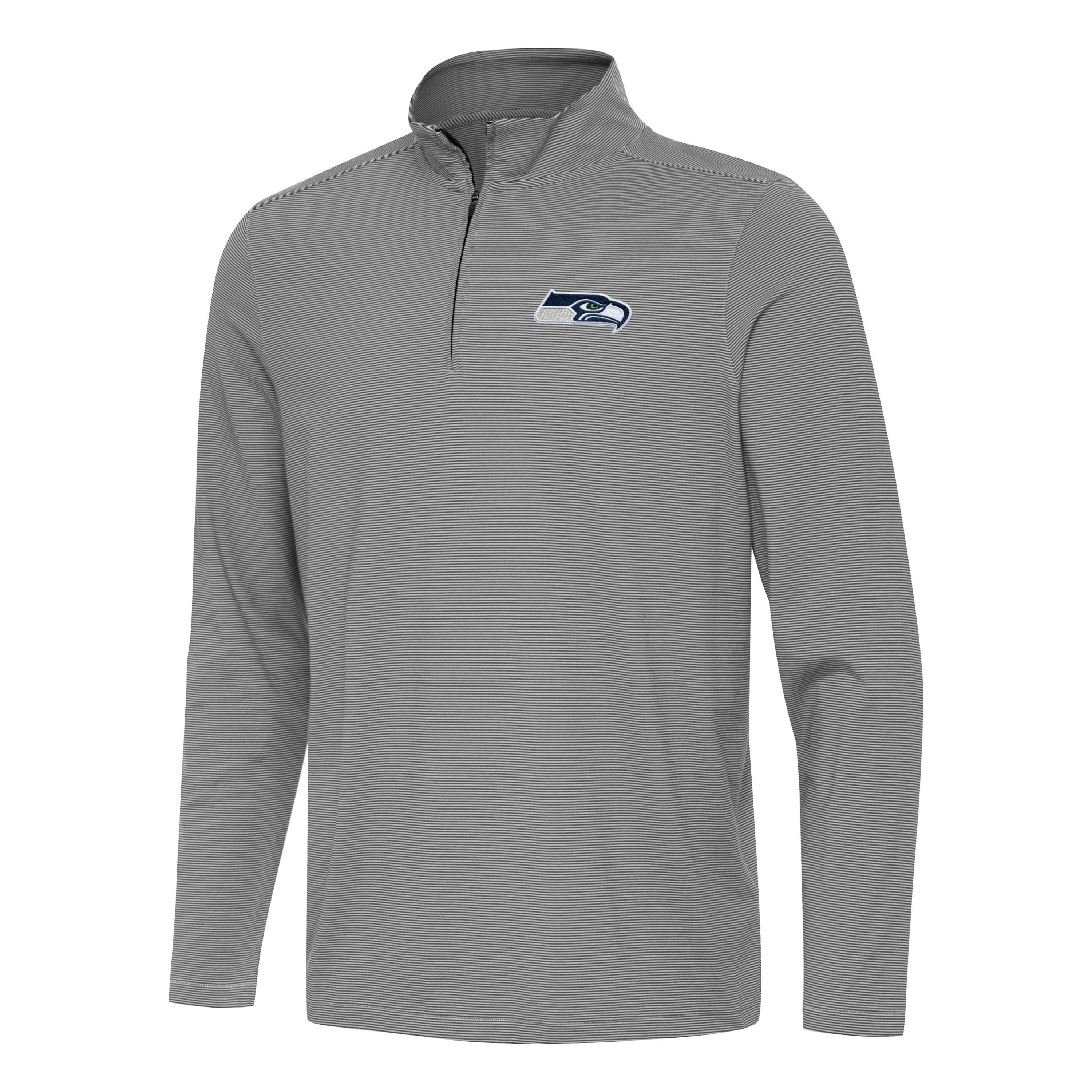 Antigua NFL Seattle Seahawks Mens Twine 1/4 Zip Pullover