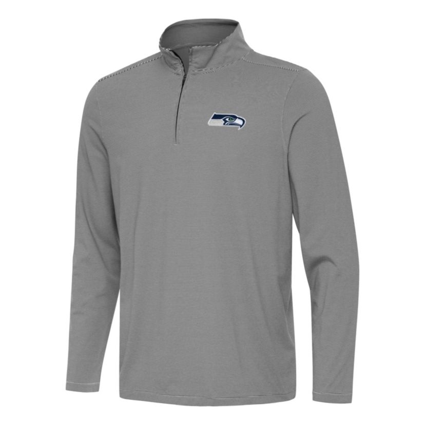 Antigua NFL Seattle Seahawks Mens Twine 1/4 Zip Pullover