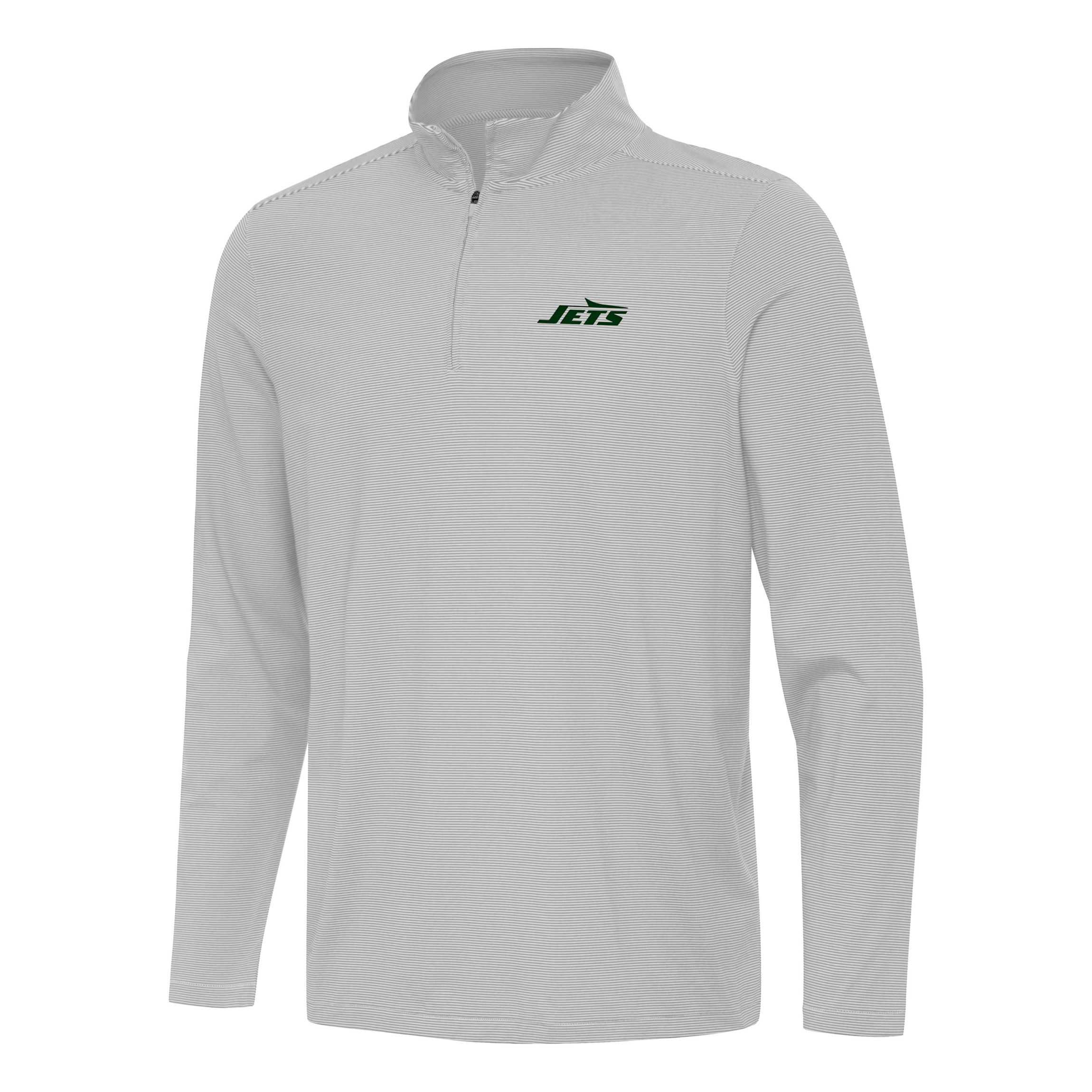 Antigua NFL New York Jets Mens Twine 1/4 Zip Pullover