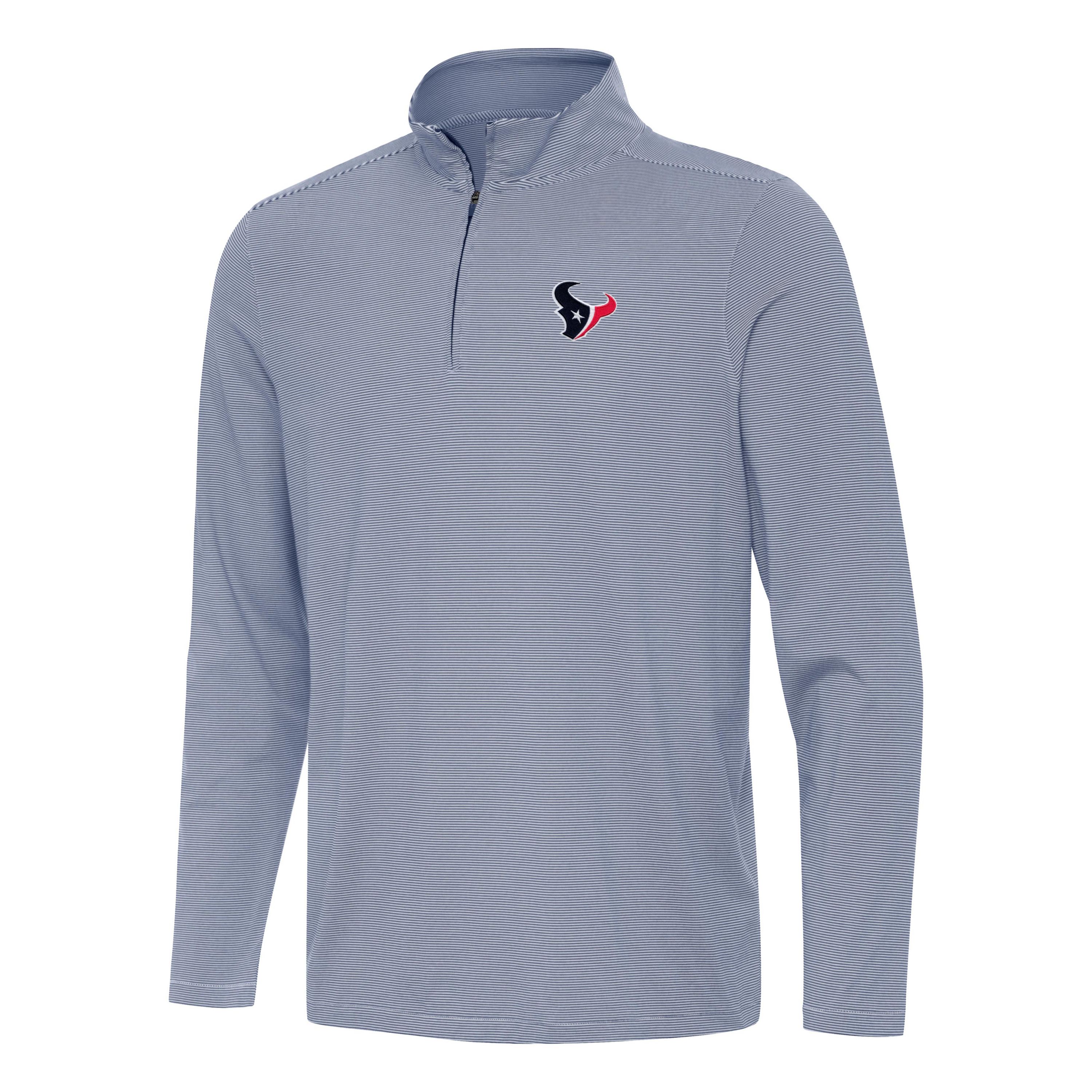 Antigua NFL Houston Texans Mens Twine 1/4 Zip Pullover