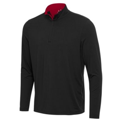 Antigua BLANK Men's Content 1/4 Zip Pullover, Red, Small