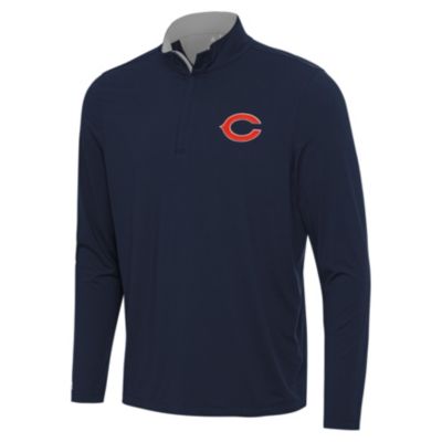 Antigua NFL Chicago Bears Men's Content 1/4 Zip Pullover, Navy Blue, Medium