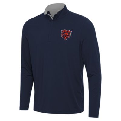 Antigua NFL Chicago Bears Men's Content 1/4 Zip Pullover, Navy Blue, 2XL