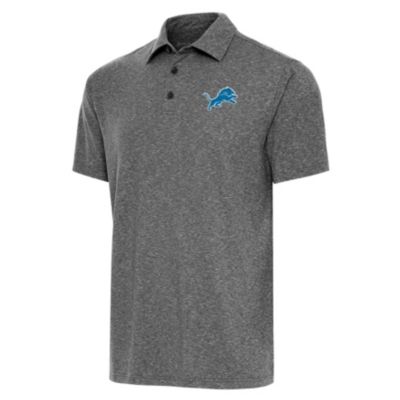 Antigua NFL Detroit Lions Men's Par 3 Polo Tall, Black, 3XL Tall