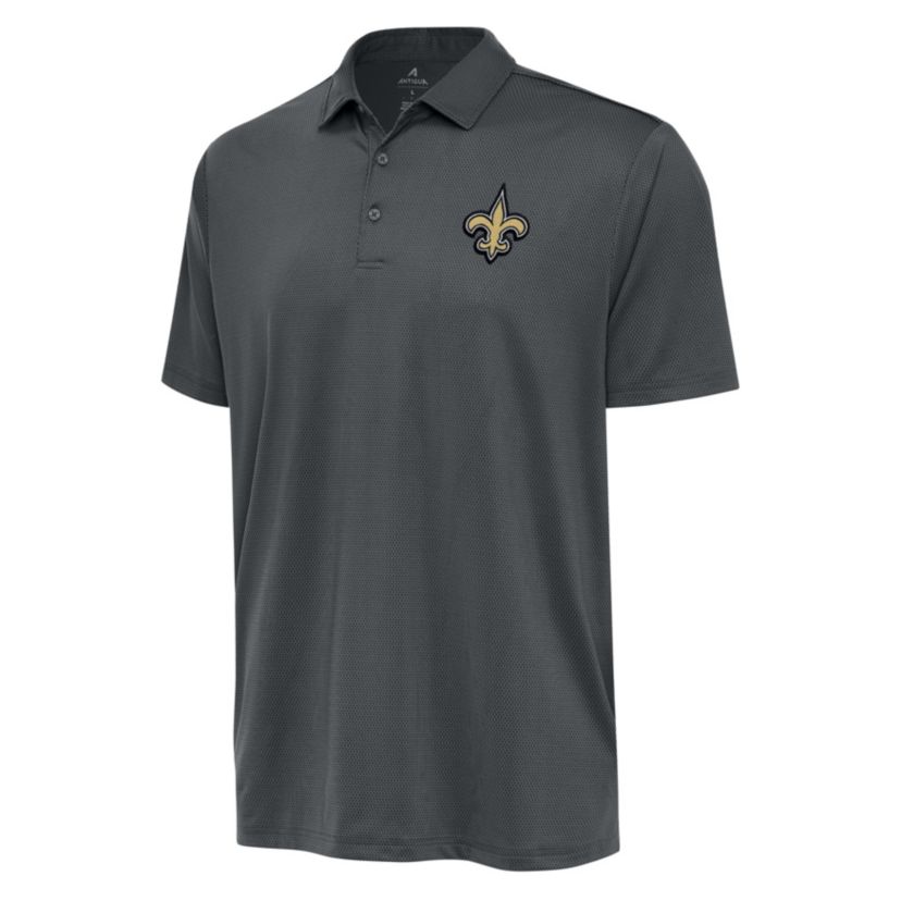 Antigua NFL New Orleans Saints Mens Ellipse Polo Tall